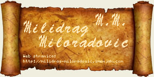 Milidrag Miloradović vizit kartica